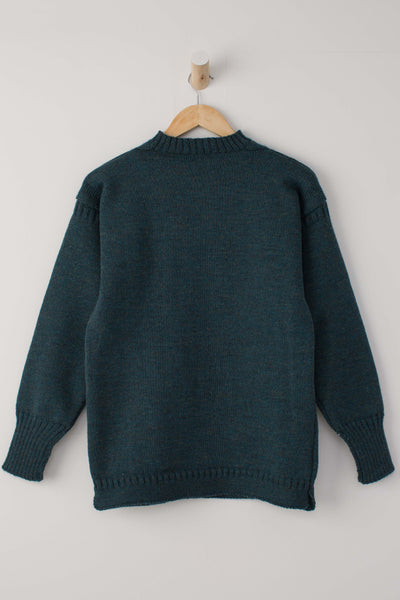 Fisherman's jumper in the unique Greeny-Blue we call Mallard