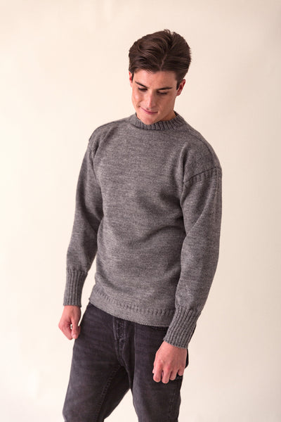 Fisherman's jumper in a medium grey