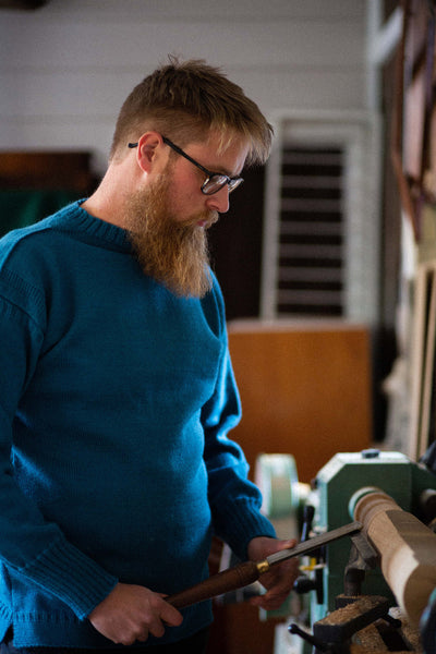 Fisherman's jumper in a rich teal Blue