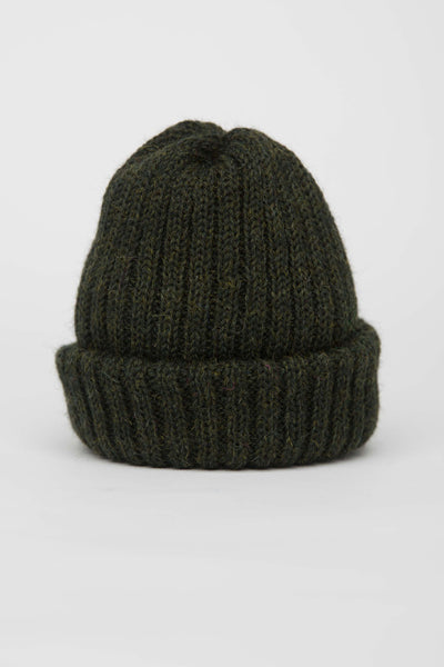 Military Green Dobbo (short knitted beanie)