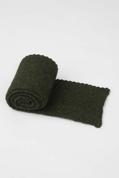 Military Green Knitted Scarf