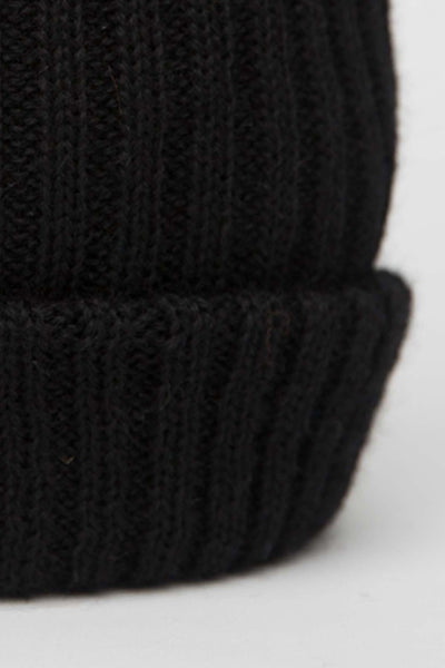 Black Knitted Beanie