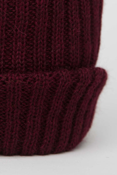 Burgundy Knitted Beanie