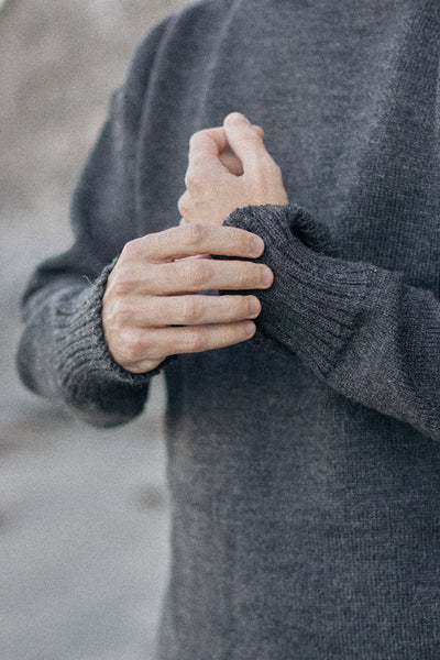 Dark Grey Rocquaine Guernsey Jumper