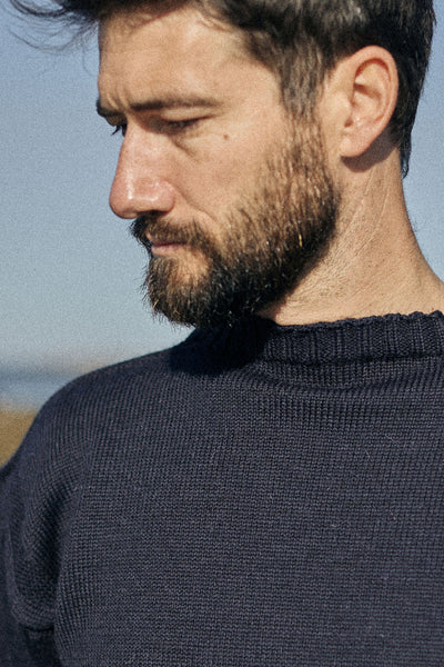 Navy Blue Rocquaine Guernsey Jumper