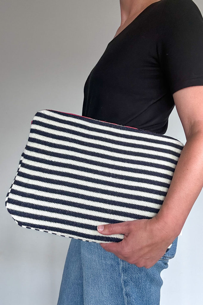 Navy & Aran striped 14" Laptop Case