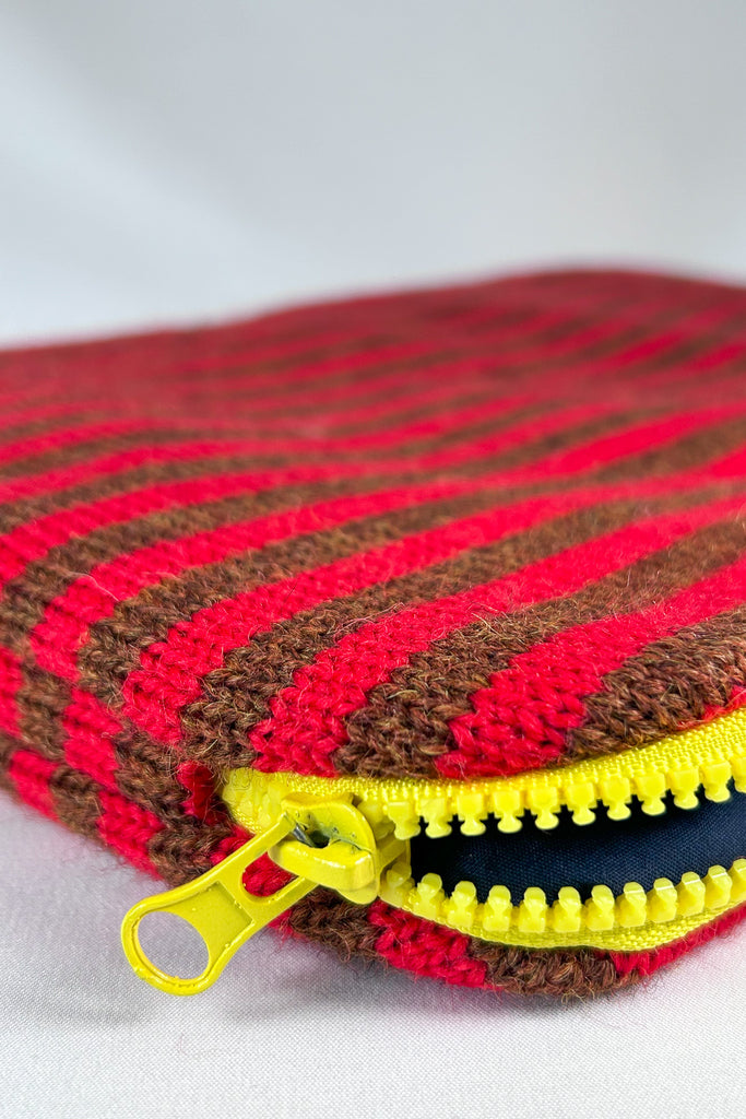 Cinnamon & Cherry Red striped 14" Laptop Case