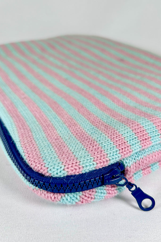 Mint Green & Rose Pink striped 14" Laptop Case