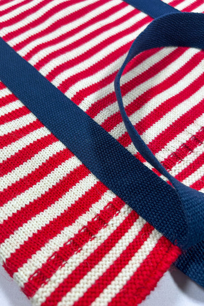 Tartan Red & Aran striped Small Tote Bag