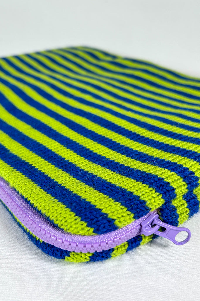 Fluoro Green & Royal Blue striped 16" Laptop Case