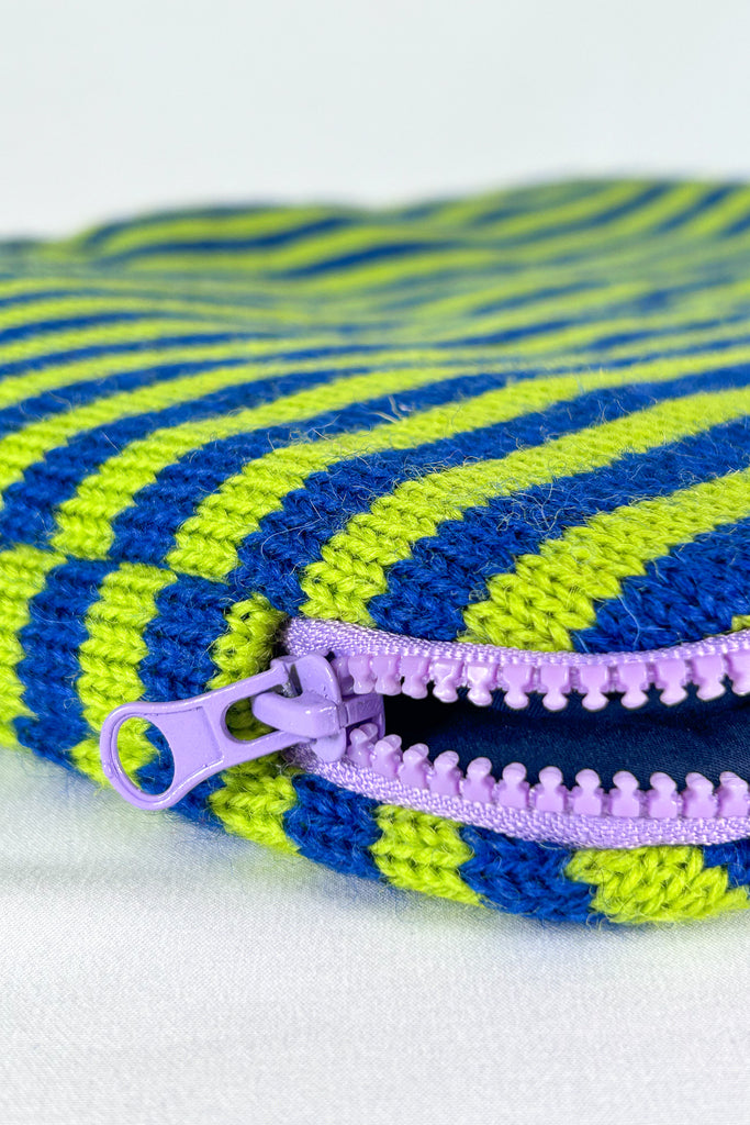 Fluoro Green & Royal Blue striped 16" Laptop Case