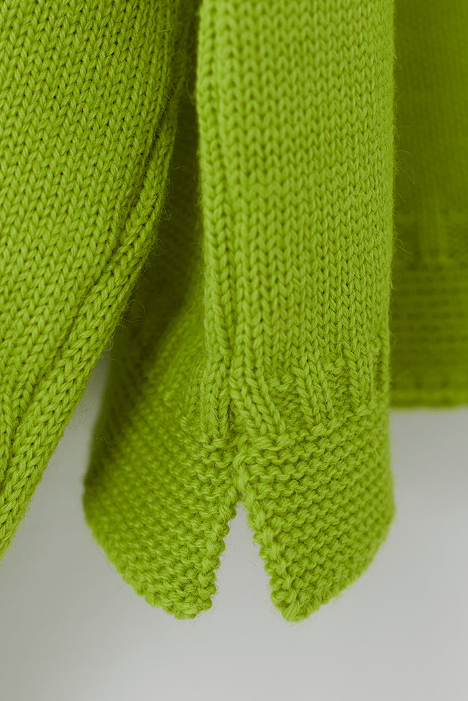 Women's Green Zinnia off shoulder Guernsey Jumper
