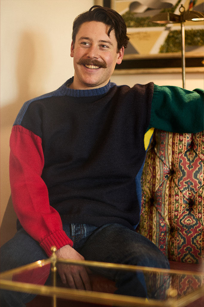 Block Colour Traditional Guernsey Jumper