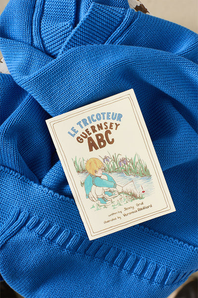 Blue cotton baby blanket