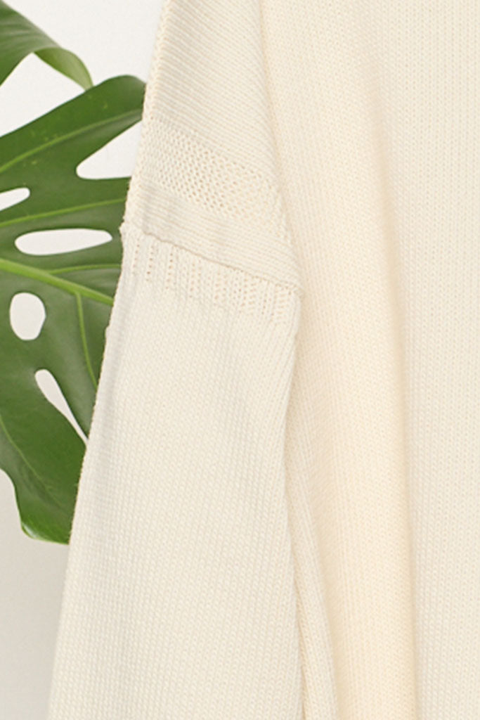 Cream Cotton Guernsey Jumper