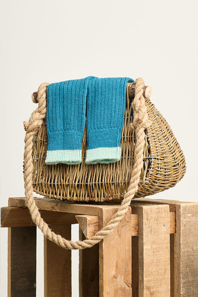 Kingfisher Blue hiking sock