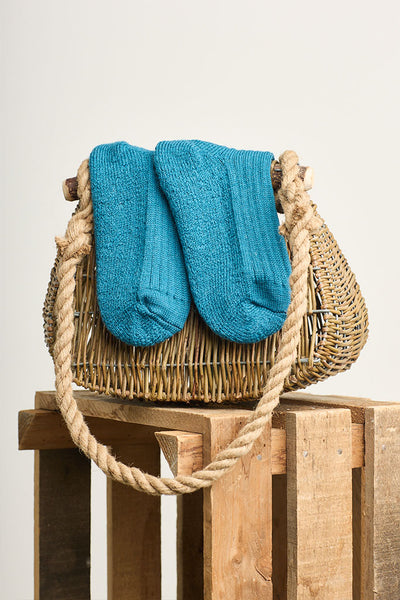 Kingfisher Blue hiking sock