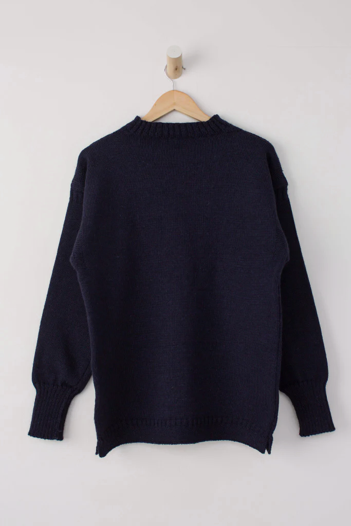 Navy Blue Traditional Guernsey Jumper