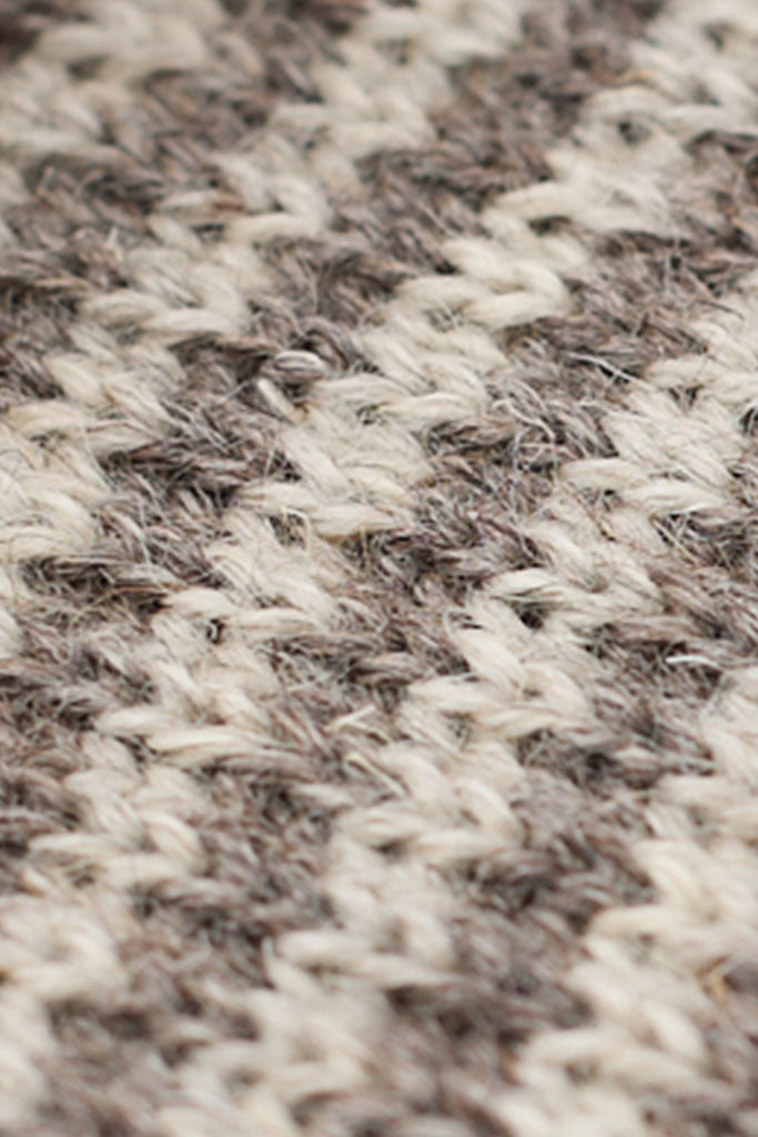 Natural Striped Knitted Beanie