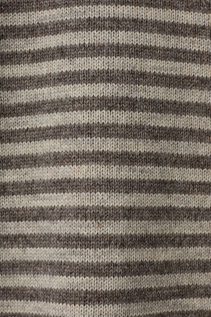 Natural Grey Striped Traditional Guernsey Jumper