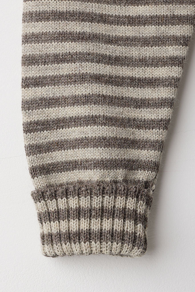 Natural Grey Striped Traditional Guernsey Jumper