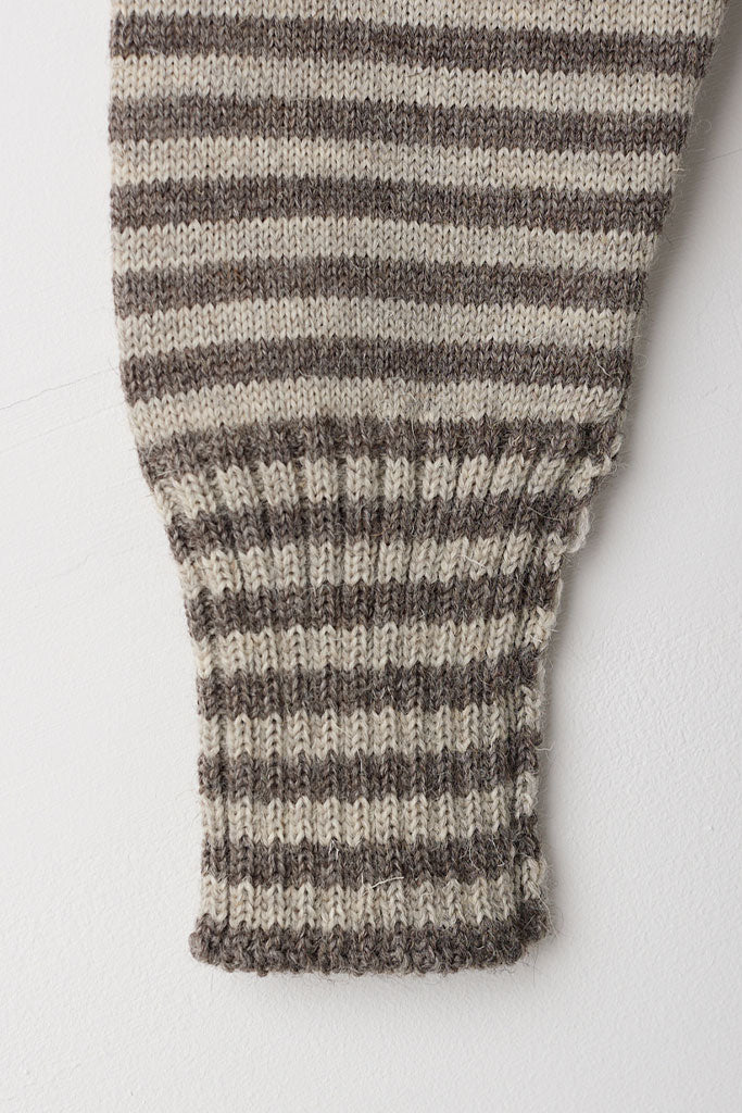 Natural Grey Striped Traditional Guernsey Jumper