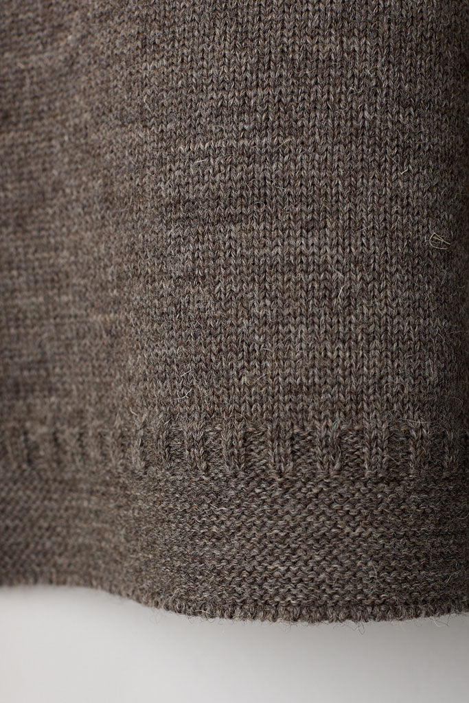 Mushroom off shoulder Guernsey Jumper