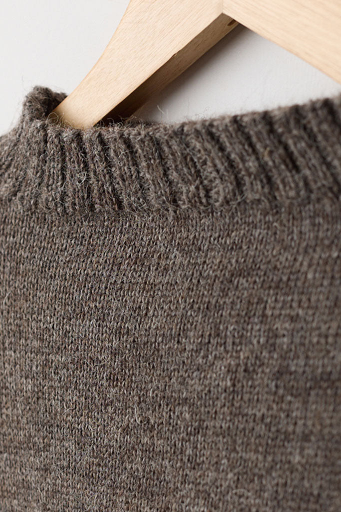 Mushroom off shoulder Guernsey Jumper