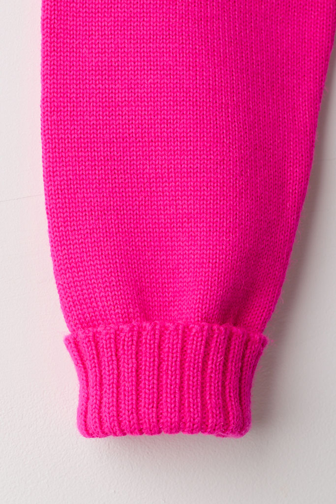 Pink off shoulder Guernsey Jumper