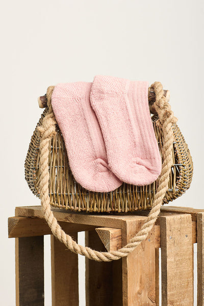 Rose pink hiking sock
