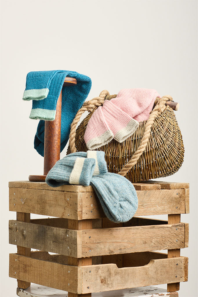 Kingfisher Blue hiking sock