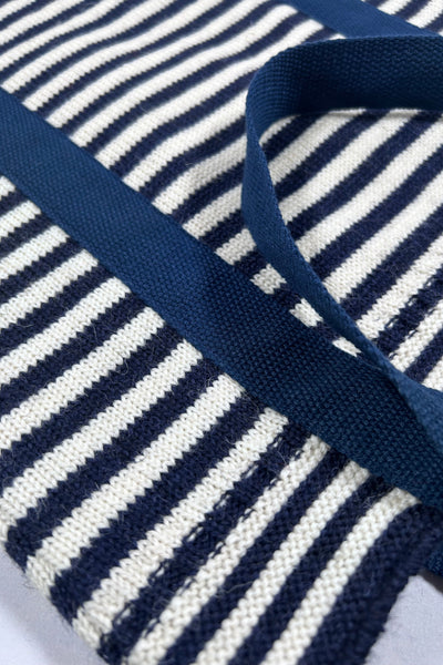 Navy & Aran striped Small Tote Bag