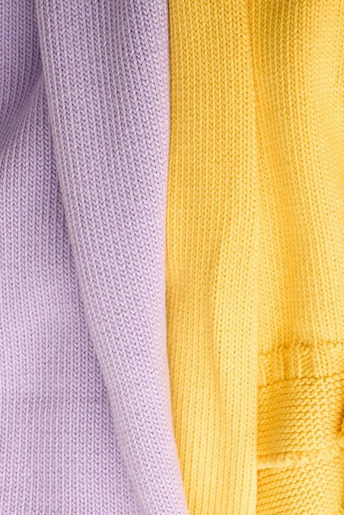 Buttercup Yellow Cotton Cropped Guernsey Jumper