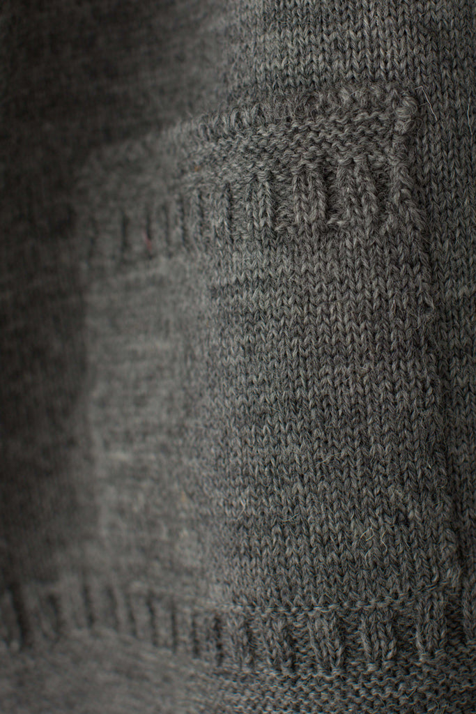 Women's Mid Grey Zipped Guernsey Jacket