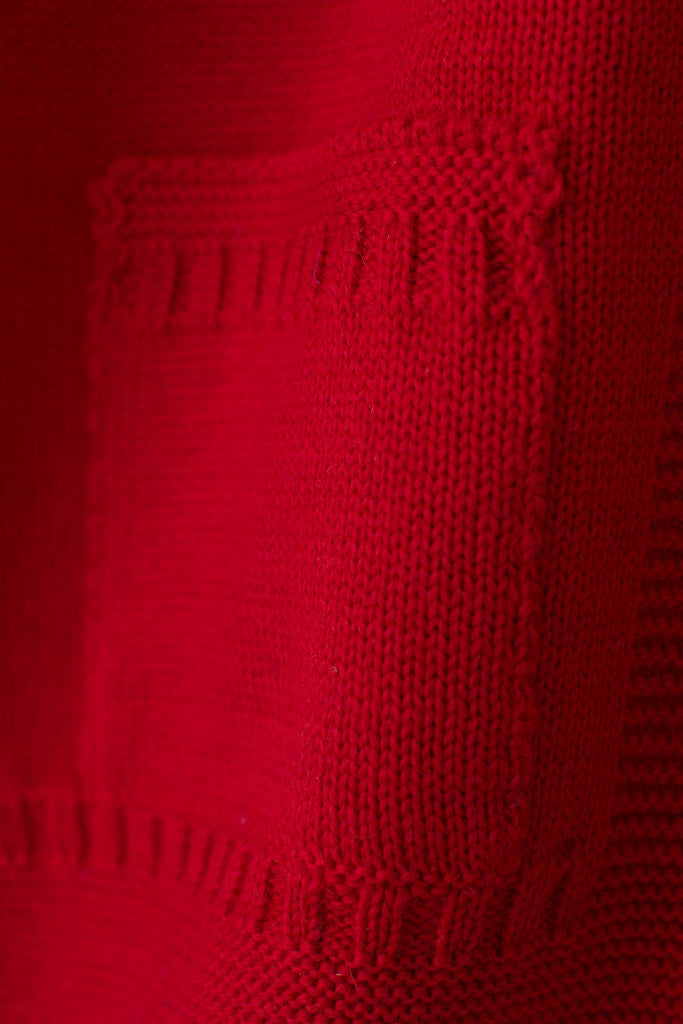 Men's Tartan Red Zipped Guernsey Jacket