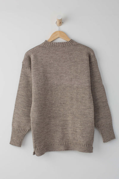 Beige Traditional Guernsey Jumper