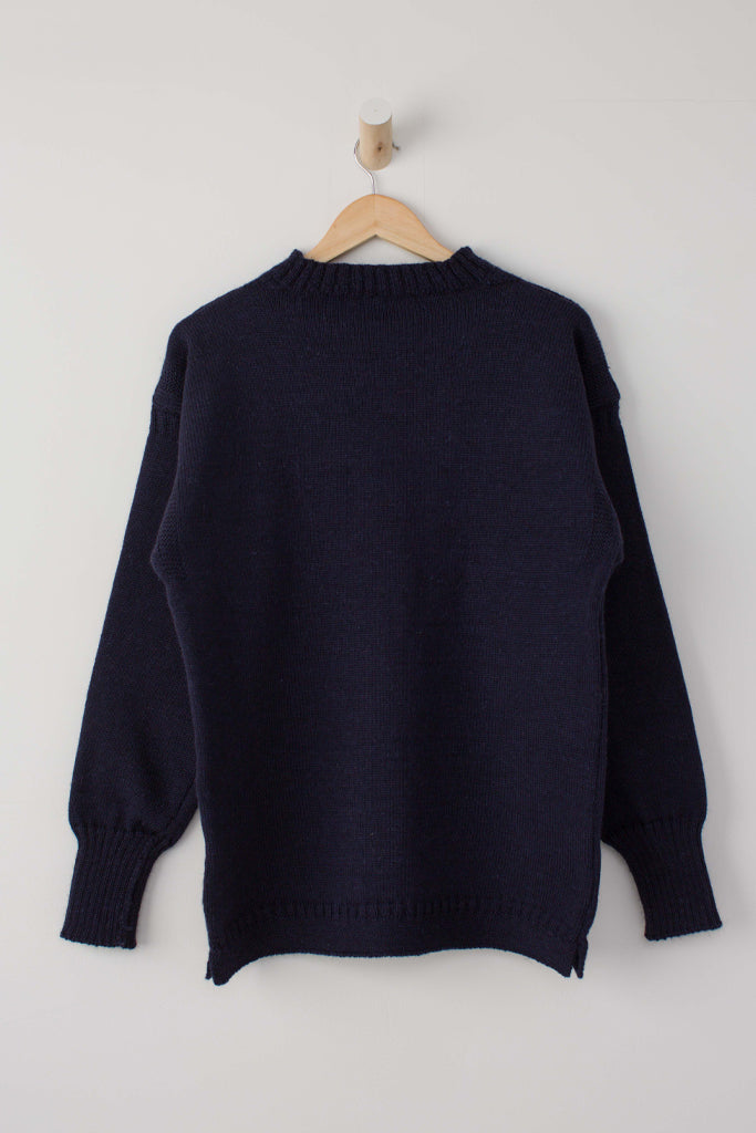 Unisex Navy Blue Traditional Guernsey Jumper - Le Tricoteur Guernsey