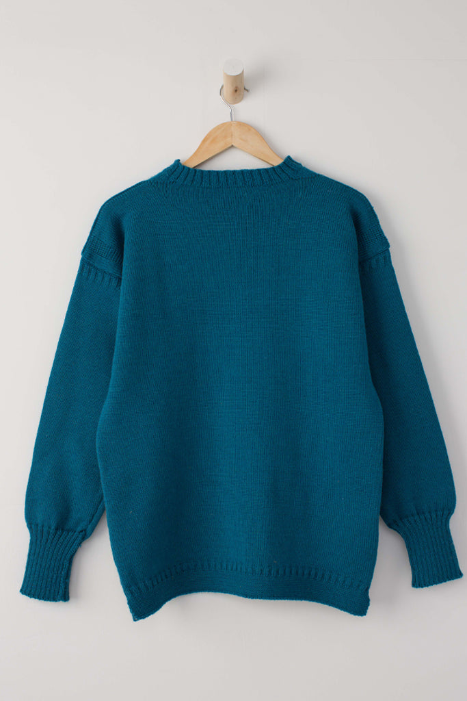 Fisherman's jumper in a rich teal Blue