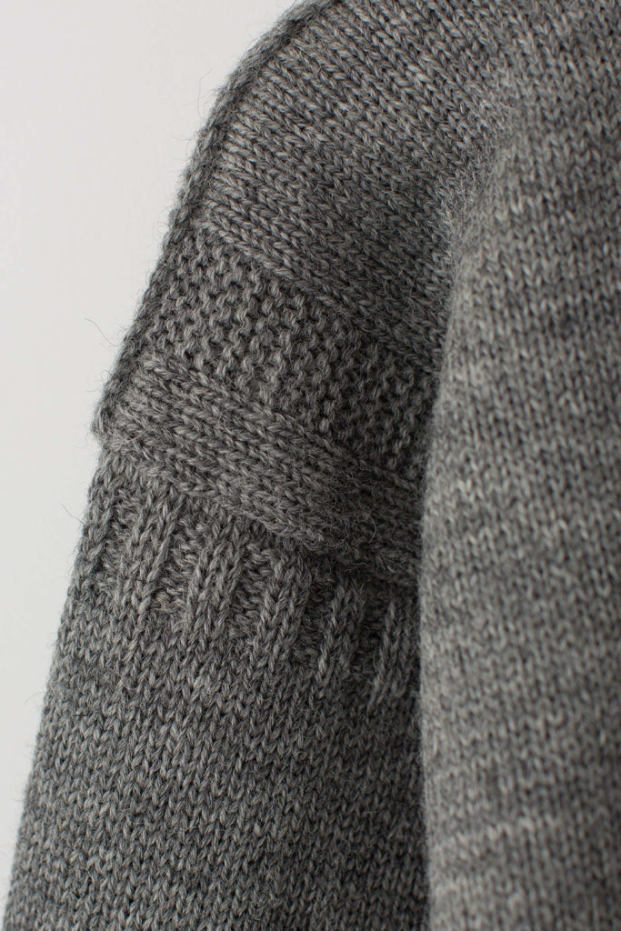 Women's Mid Grey Zipped Guernsey Jacket