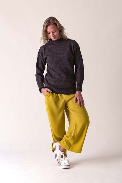 Dark Grey Traditional Guernsey Jumper
