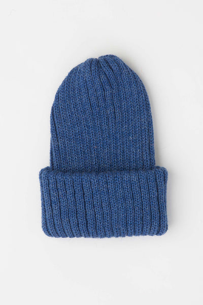 Indigo Blue Knitted Beanie