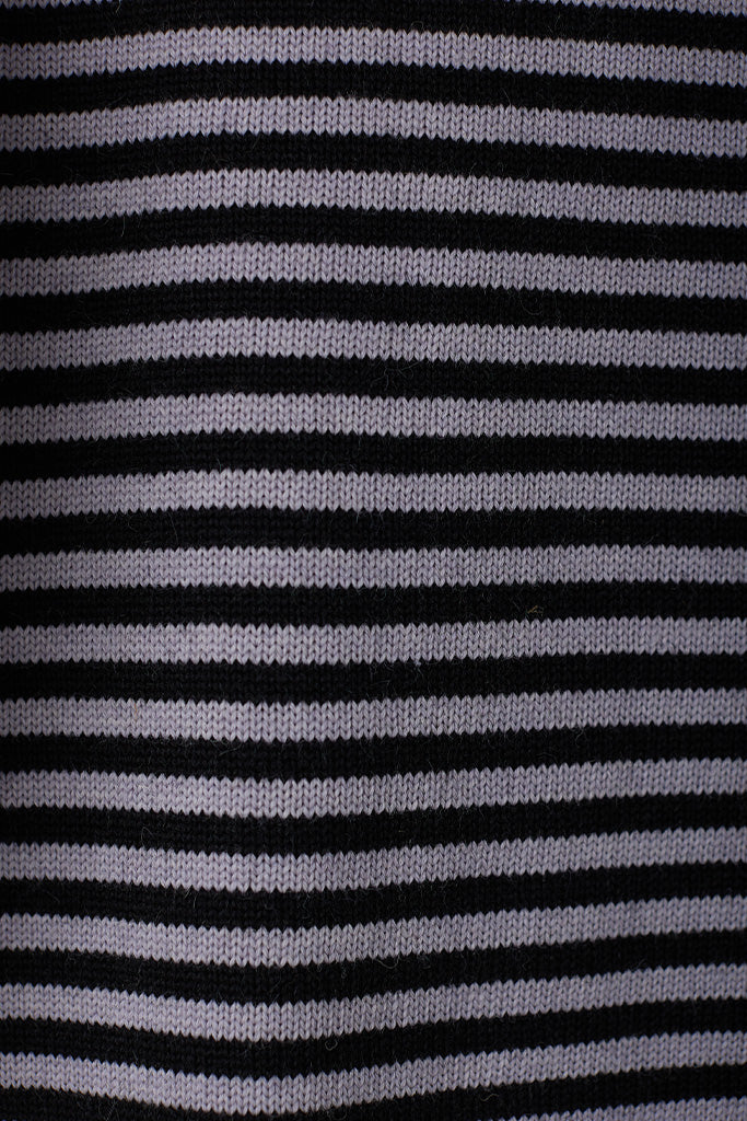 Men's Black & Fog Striped Traditional Guernsey Jumper LIMITED EDITION
