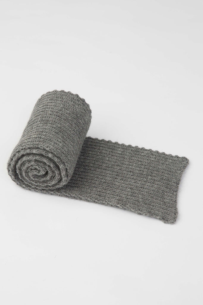 Mid Grey Knitted Scarf