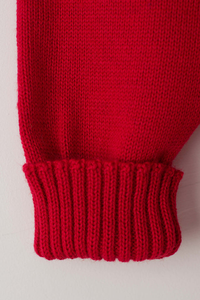 Women's Tartan Red Traditional Guernsey Jumper